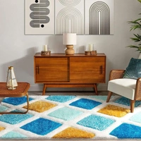 Handmade Modern Design Shaggy, Soft Carpets For Living Room. - Heliotrope, 5x8
