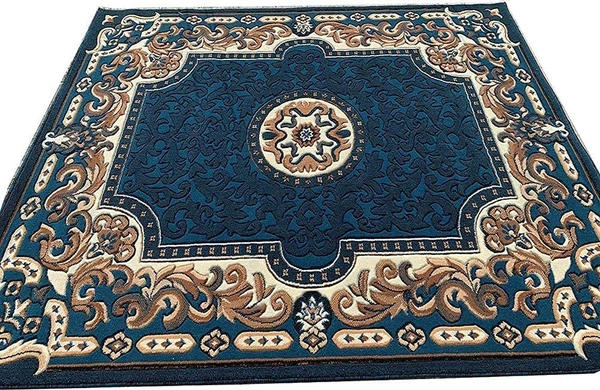 Carpets Concord Carved Embossed Most Elegant Carpet for Living Room - super blue, 5x7