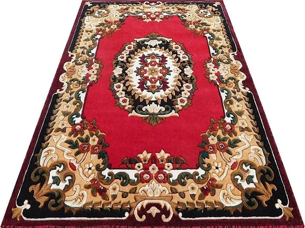 Carpets Concord Carved Embossed Most Elegant Carpet for Living Room - red, 5x7