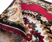 Carpets Concord Carved Embossed Most Elegant Carpet for Living Room - red, 5x7