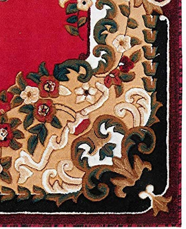 Carpets Concord Carved Embossed Most Elegant Carpet for Living Room - red, 5x7
