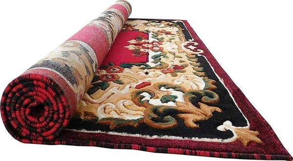 Carpets Concord Carved Embossed Most Elegant Carpet for Living Room - red, 5x7