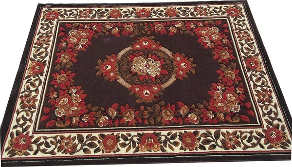 Carpets Concord Carved Embossed Most Elegant Carpet for Living Room - brown, 5x7