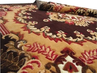 Carpets Concord Carved Embossed Most Elegant Carpet for Living Room - brown, 5x7