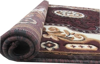 Carpets Concord Carved Embossed Most Elegant Carpet for Living Room - brown, 5x7