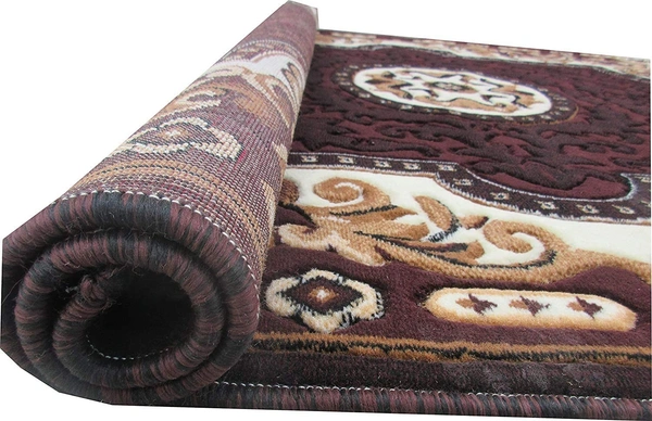 Carpets Concord Carved Embossed Most Elegant Carpet for Living Room - brown, 5x7