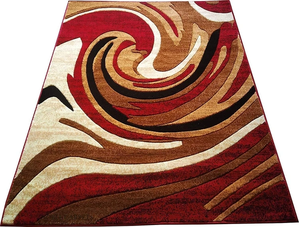 Carpets Concord Carved Embossed Most Elegant Carpet for Living Room - red, 5x7