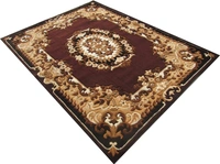 Carpets Concord Carved Embossed Most Elegant Carpet for Living Room - brown, 5x7