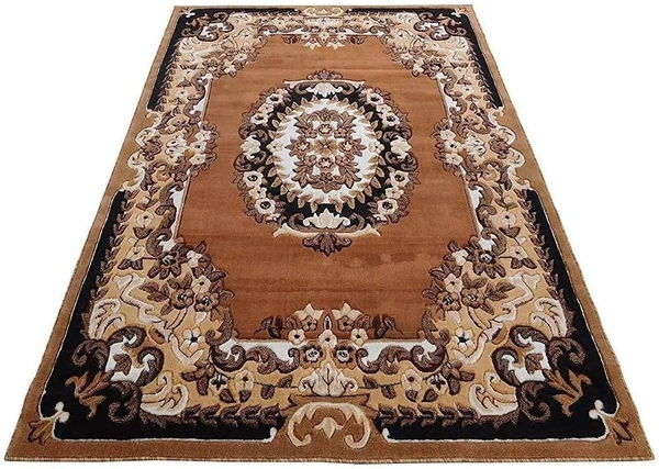 Carpets Concord Carved Embossed Most Elegant Carpet for Living Room - gold, 5x7