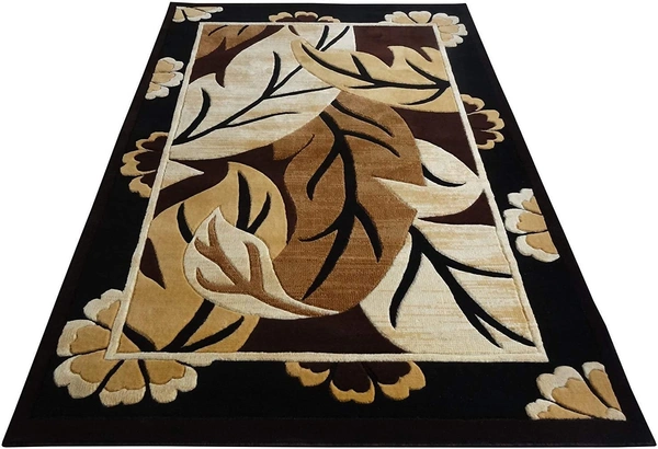 Carpets Concord Carved Embossed Most Elegant Carpet for Living Room - brown, 5x7