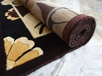 Carpets Concord Carved Embossed Most Elegant Carpet for Living Room - brown, 5x7