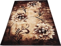 Carpets Concord Carved Embossed Most Elegant Carpet for Living Room - brown, 5x7