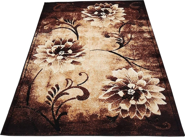 Carpets Concord Carved Embossed Most Elegant Carpet for Living Room - brown, 5x7