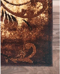 Carpets Concord Carved Embossed Most Elegant Carpet for Living Room - brown, 5x7