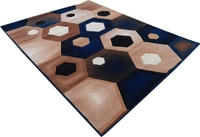 Carpets Concord Carved Embossed Most Elegant Carpet for Living Room - blue, 5x7