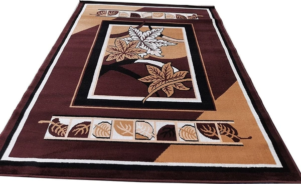 Carpets Super Soft Acrylic Touch Kalin & Rugs Royal Look Carpet |for Bedroom| Living Room - brown, 5x7