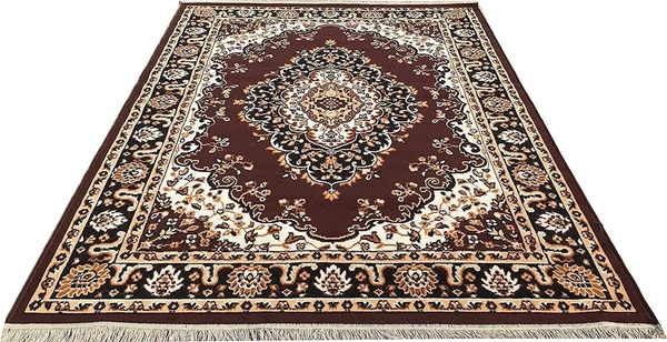 Carpets Super Soft Acrylic Touch Kalin & Rugs Royal Look Carpet |for Bedroom| Living Room - brown, 5x7