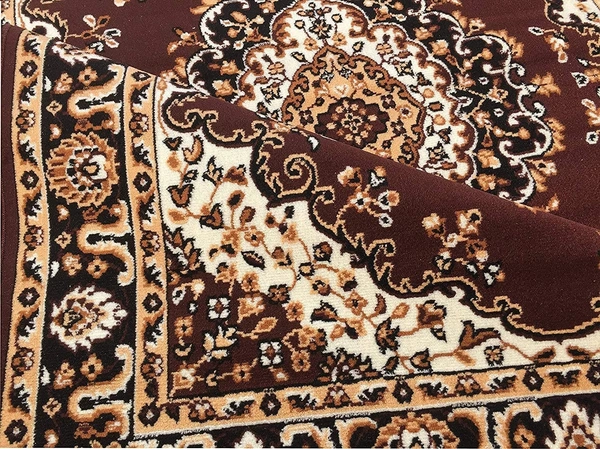 Carpets Super Soft Acrylic Touch Kalin & Rugs Royal Look Carpet |for Bedroom| Living Room - brown, 5x7