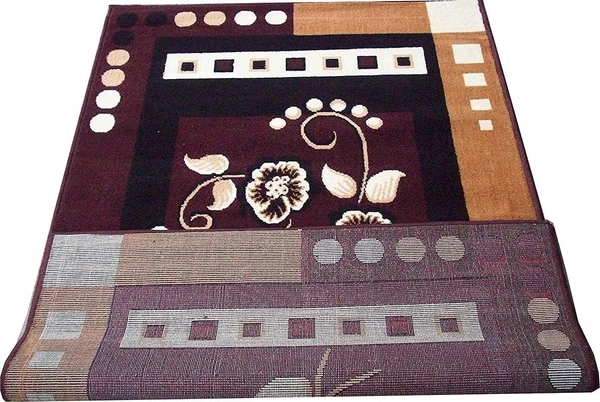 Carpets Super Soft Acrylic Touch Kalin & Rugs Royal Look Carpet |for Bedroom| Living Room - Black, 5x7