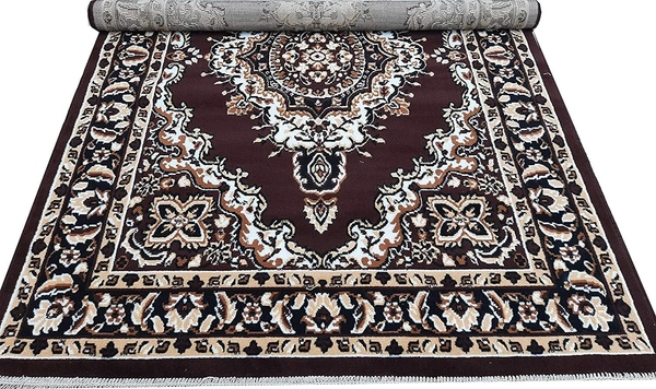Carpets Super Soft Acrylic Touch Kalin & Rugs Royal Look Carpet |for Bedroom| Living Room - brown, 5x7
