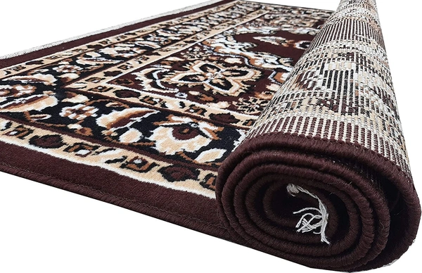 Carpets Super Soft Acrylic Touch Kalin & Rugs Royal Look Carpet |for Bedroom| Living Room - brown, 5x7