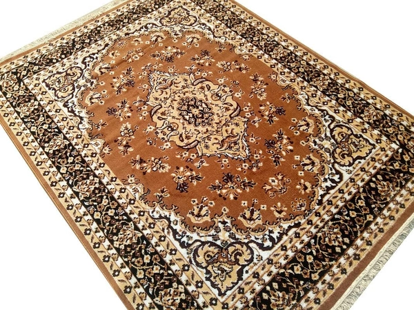 Carpets Super Soft Acrylic Touch Kalin & Rugs Royal Look Carpet |for Bedroom| Living Room - gold, 5x7
