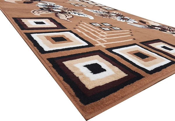 Carpets Super Soft Acrylic Touch Kalin & Rugs Royal Look Carpet |for Bedroom| Living Room - gold, 5x7