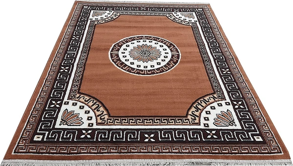 Carpets Super Soft Acrylic Touch Kalin & Rugs Royal Look Carpet |for Bedroom| Living Room - gold, 5x7