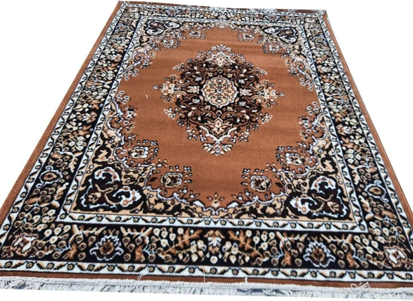 Carpets Super Soft Acrylic Touch Kalin & Rugs Royal Look Carpet |for Bedroom| Living Room - gold, 5x7