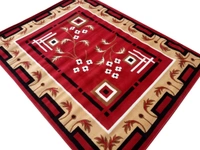 Carpets Super Soft Acrylic Touch Kalin & Rugs Royal Look Carpet |for Bedroom| Living Room - red, 5x7