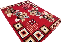 Carpets Super Soft Acrylic Touch Kalin & Rugs Royal Look Carpet |for Bedroom| Living Room - red, 5x7