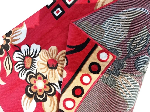 Carpets Super Soft Acrylic Touch Kalin & Rugs Royal Look Carpet |for Bedroom| Living Room - red, 5x7