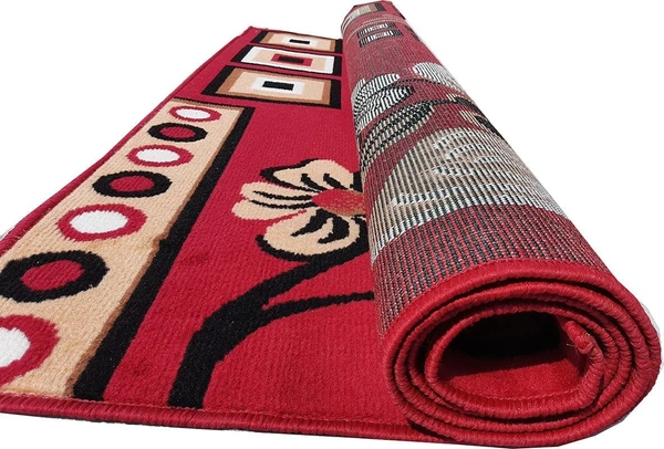 Carpets Super Soft Acrylic Touch Kalin & Rugs Royal Look Carpet |for Bedroom| Living Room - red, 5x7