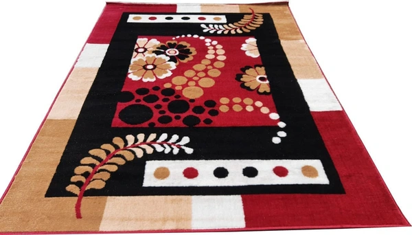 Carpets Super Soft Acrylic Touch Kalin & Rugs Royal Look Carpet |for Bedroom| Living Room - Red, 5x7