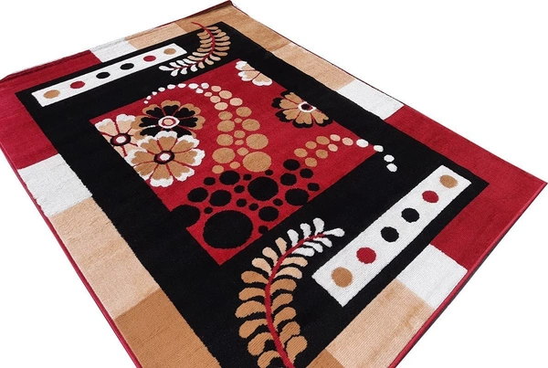 Carpets Super Soft Acrylic Touch Kalin & Rugs Royal Look Carpet |for Bedroom| Living Room - Red, 5x7