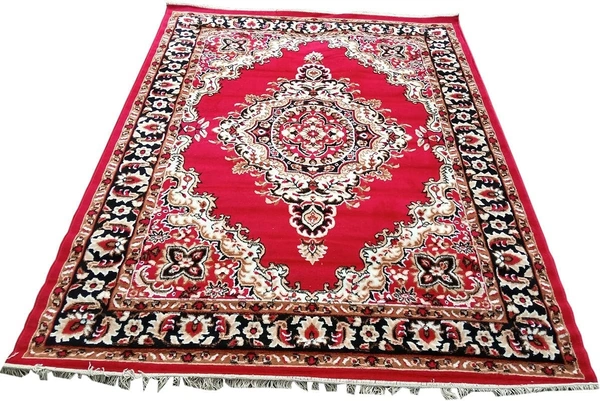 Carpets Super Soft Acrylic Touch Kalin & Rugs Royal Look Carpet |for Bedroom| Living Room - Red, 5x7