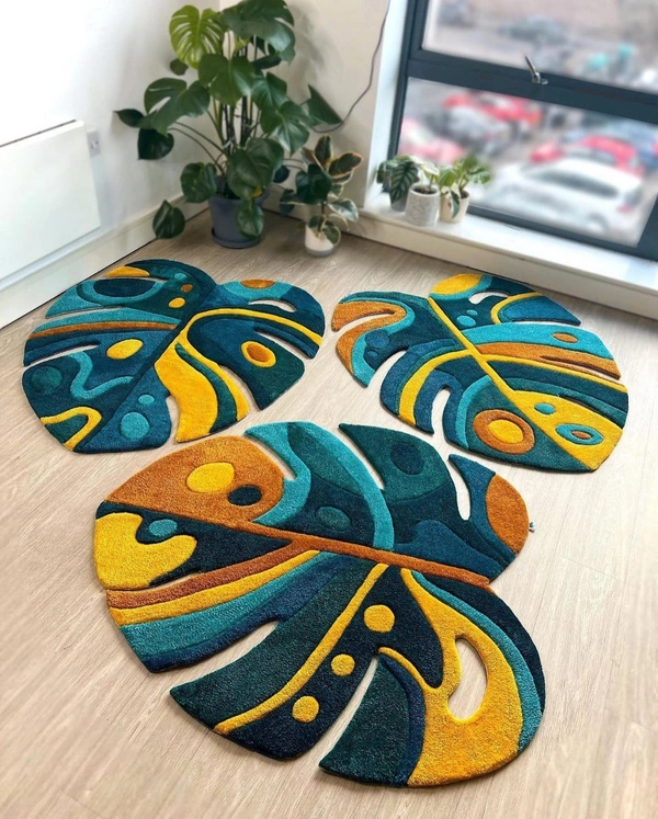 Handmade Modern Custom Design Woollen Carpets For Living Room - multi, Custom