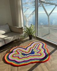 Handmade Modern Custom Design Woollen Carpets For Living Room - multi, Custom