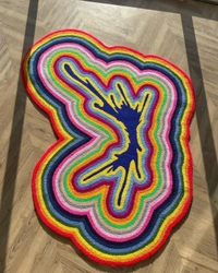 Handmade Modern Custom Design Woollen Carpets For Living Room - multi, Custom