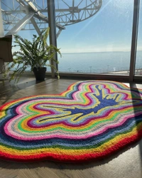 Handmade Modern Custom Design Woollen Carpets For Living Room - multi, Custom