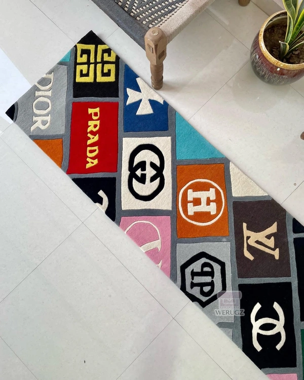 Handmade Modern Custom Design Woollen Carpets For Living Room - multi, Custom