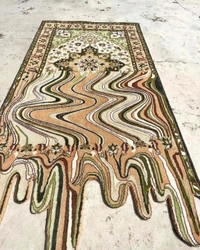 Handmade Modern Custom Design Woollen Carpets For Living Room - multi, Custom