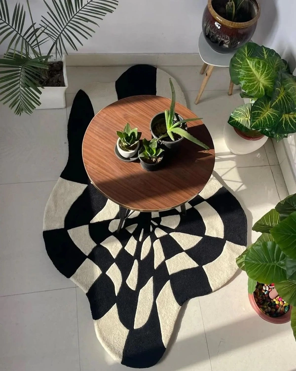 Handmade Modern Custom Design Woollen Carpets For Living Room - multi, Custom