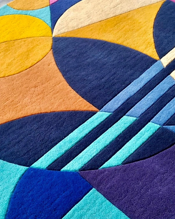 Handmade Modern Custom Design Woollen Carpets For Living Room - multi, Custom