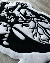 Handmade Modern Custom Design Woollen Carpets For Living Room - multi, Custom