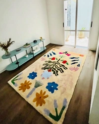 Handmade Modern Custom Design Woollen Carpets For Living Room - multi, Custom