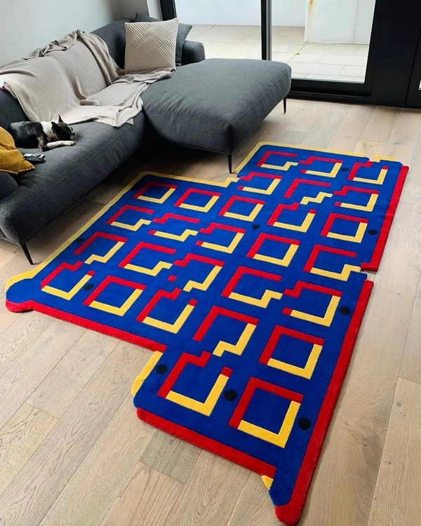 Handmade Modern Custom Design Woollen Carpets For Living Room - multi