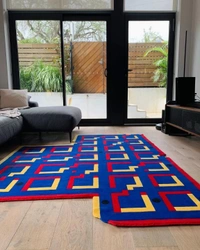 Handmade Modern Custom Design Woollen Carpets For Living Room - multi