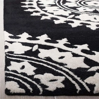 Handmade Modern Design Woollen Carpets For Living Room - Black, Multi