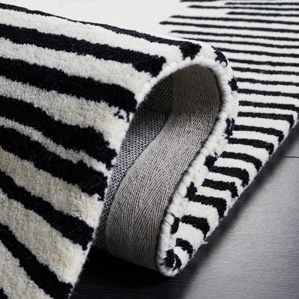 Handmade Modern Design Woollen Carpets For Living Room - White